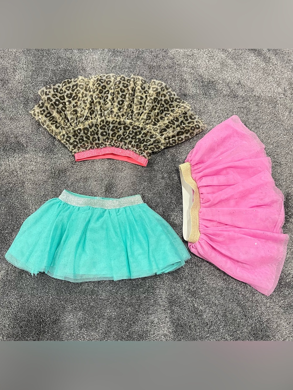 Bundle of 3  children's tulle tutu skirts size 12M